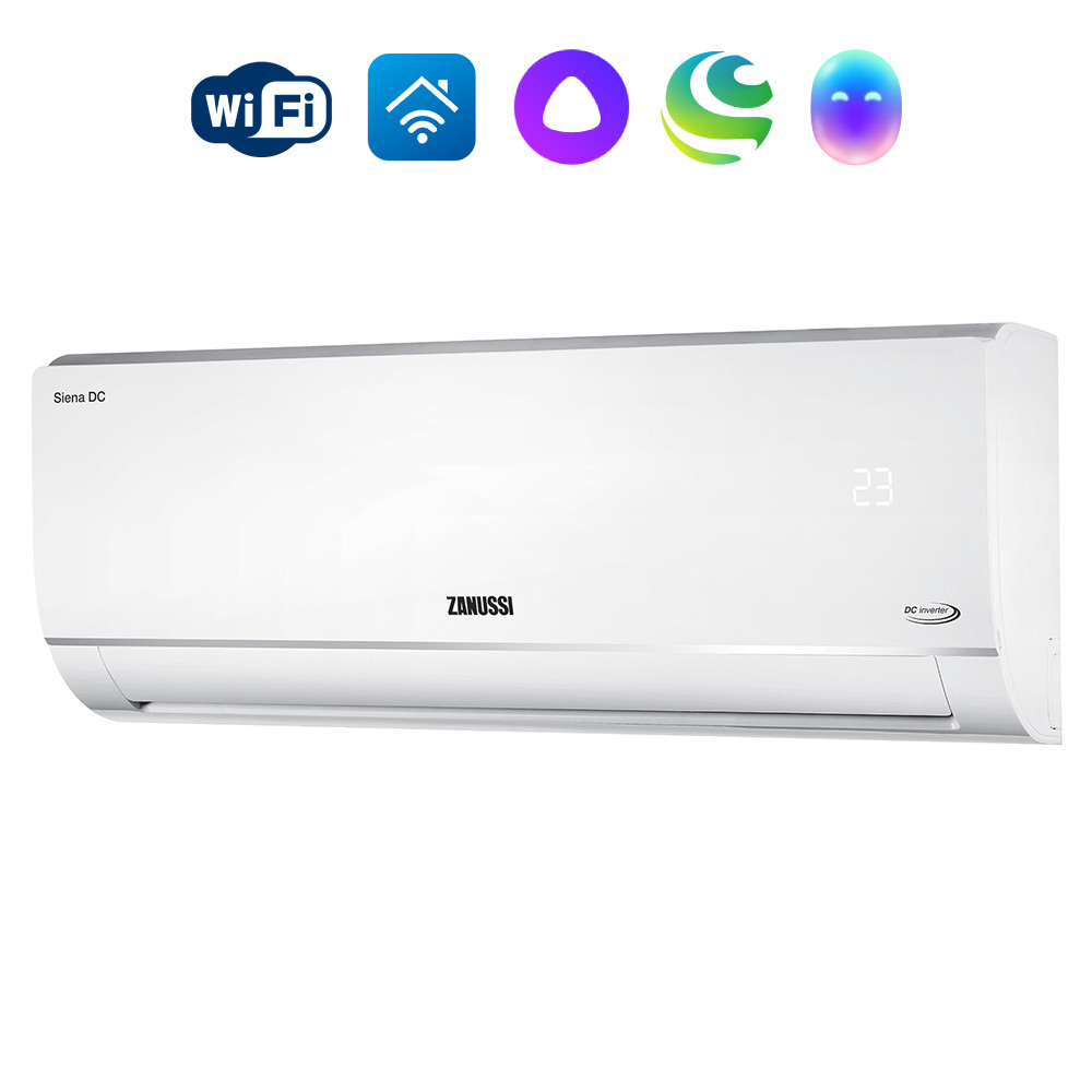 Сплит-система инверторного типа Zanussi Siena DC Inverter ZACS/I-07 HS/N1 комплект - внешний вид, блок, пульт