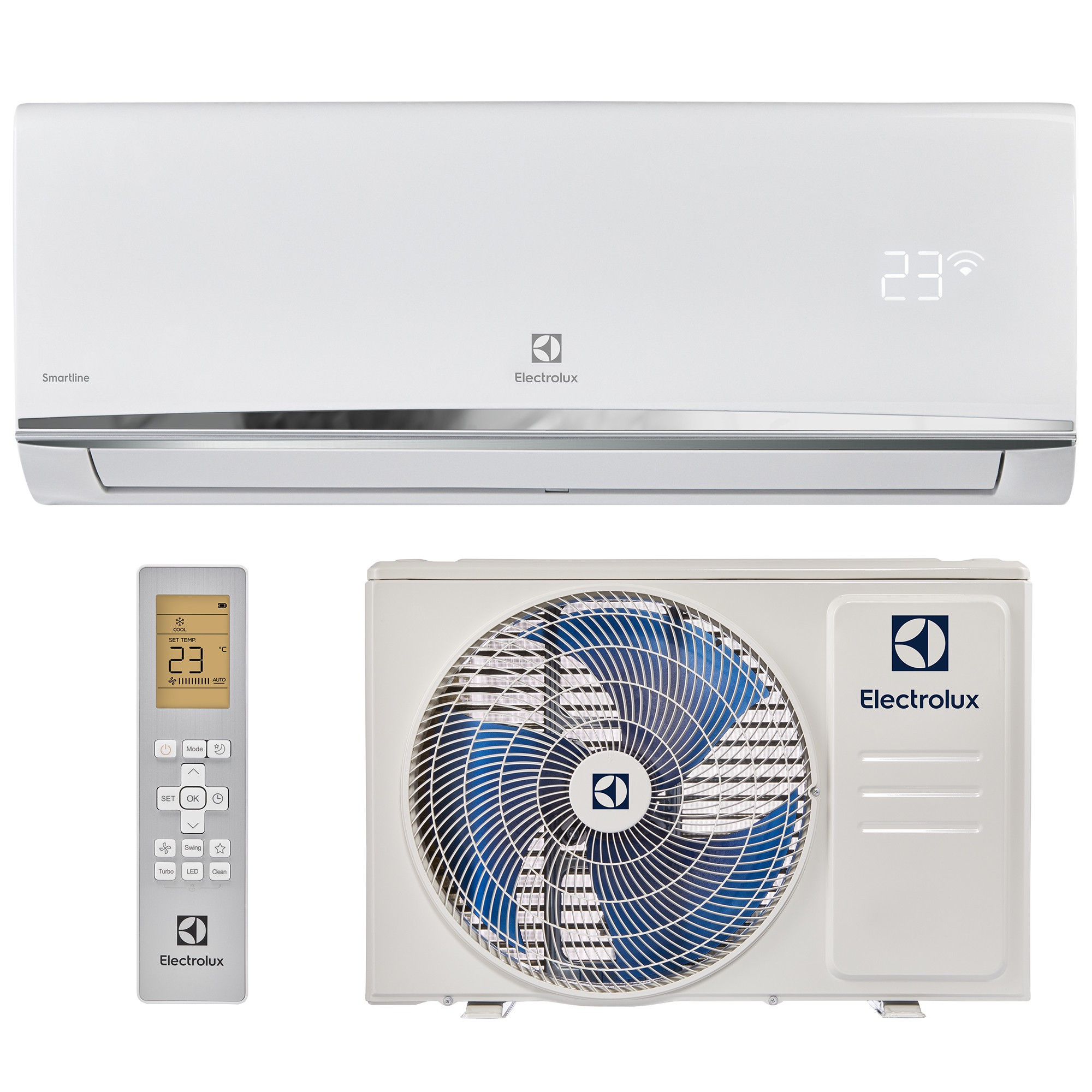 Сплит-система Electrolux Smartline EACS-07HSM/N3 комплект - внешний вид, блок, пульт