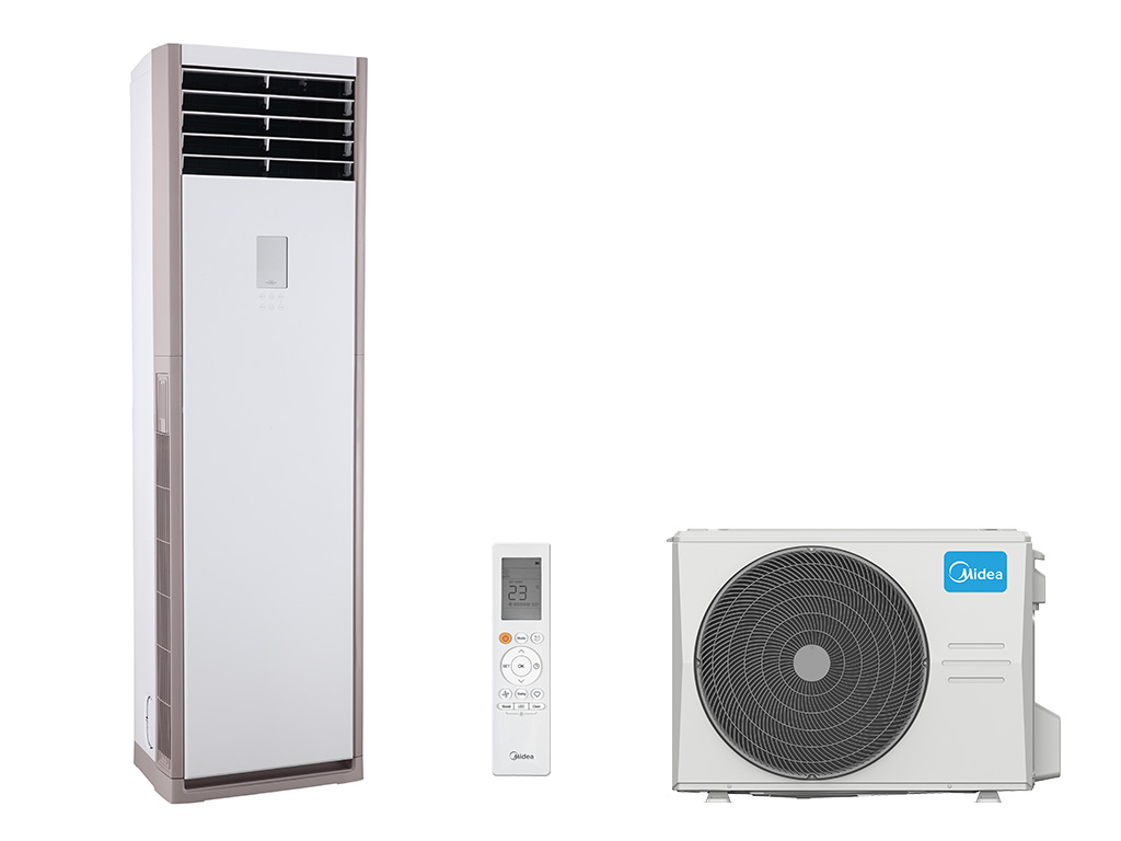 Напольный кондиционер Midea MFPA-24ARN1-QB6/MOX430-24HN1-LQB6 - внешний вид, блок, пульт