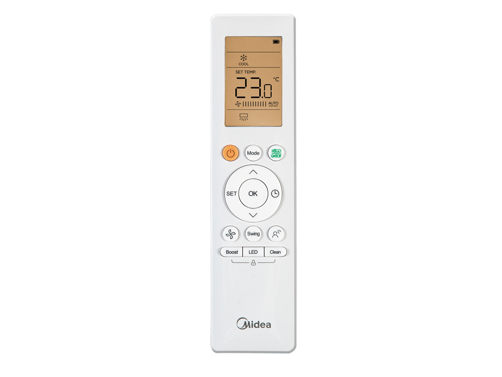 Напольно-потолочный Midea MUEU-18HRFNX(GA)/MOA1U-18FRN8G1 - внешний вид, блок, пульт