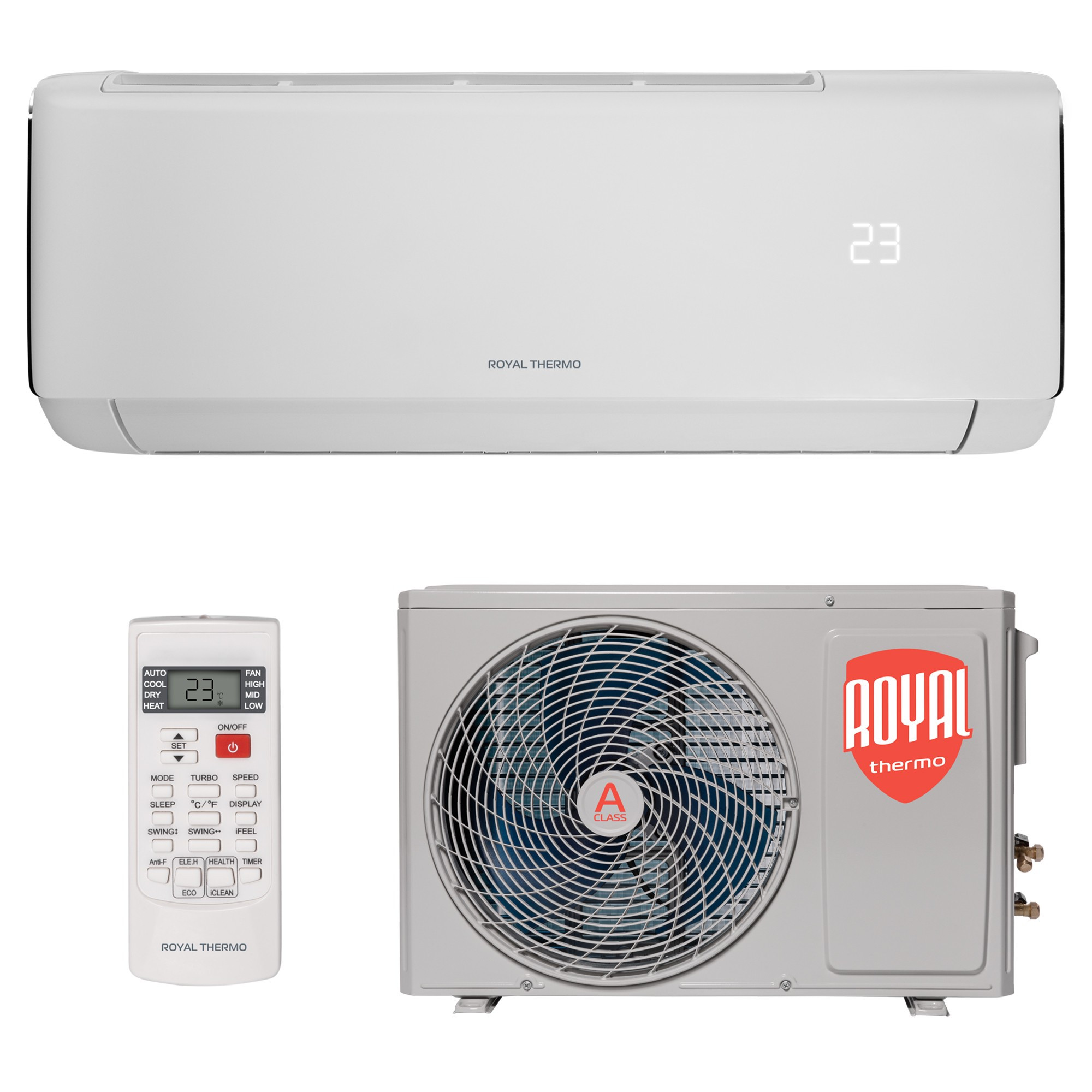 Сплит-система Royal Thermo Milano RTM-07HN1 комплект - внешний вид, блок, пульт