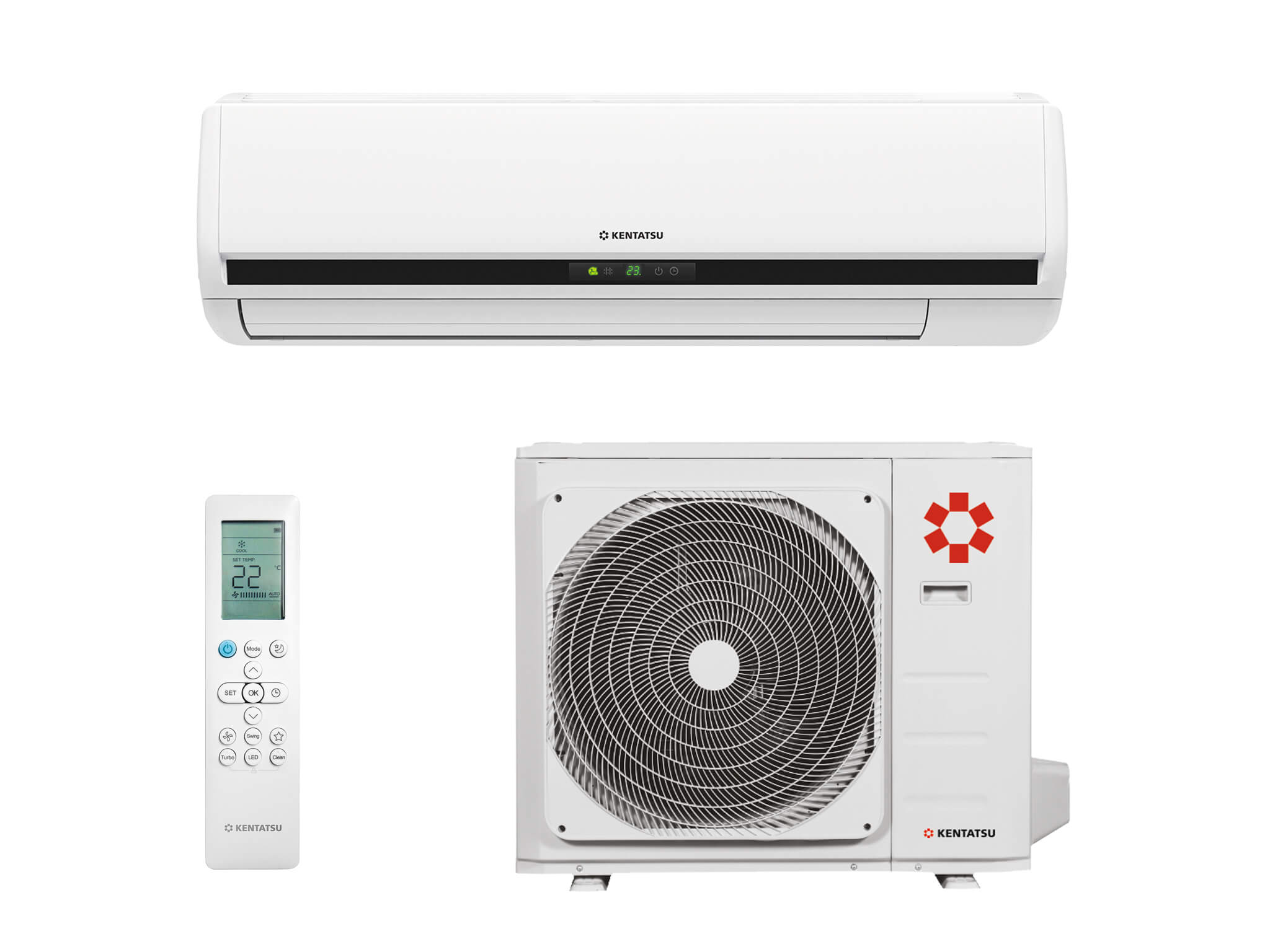 Бытовой кондиционер Kentatsu KSGN105HFAN1/KSRN105HFAN1 - внешний вид, блок, пульт