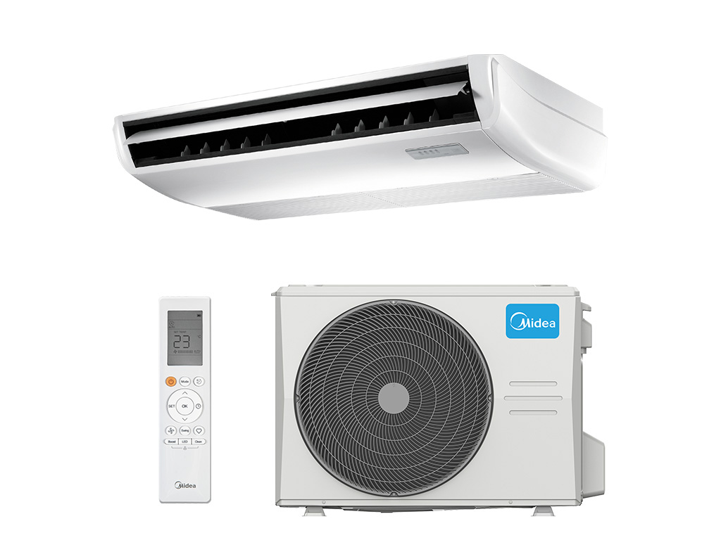 Напольно-потолочный кондиционер Midea MUE-18HRN1-Q2/MOX330U-18HN1-LQB6 - внешний вид, блок, пульт