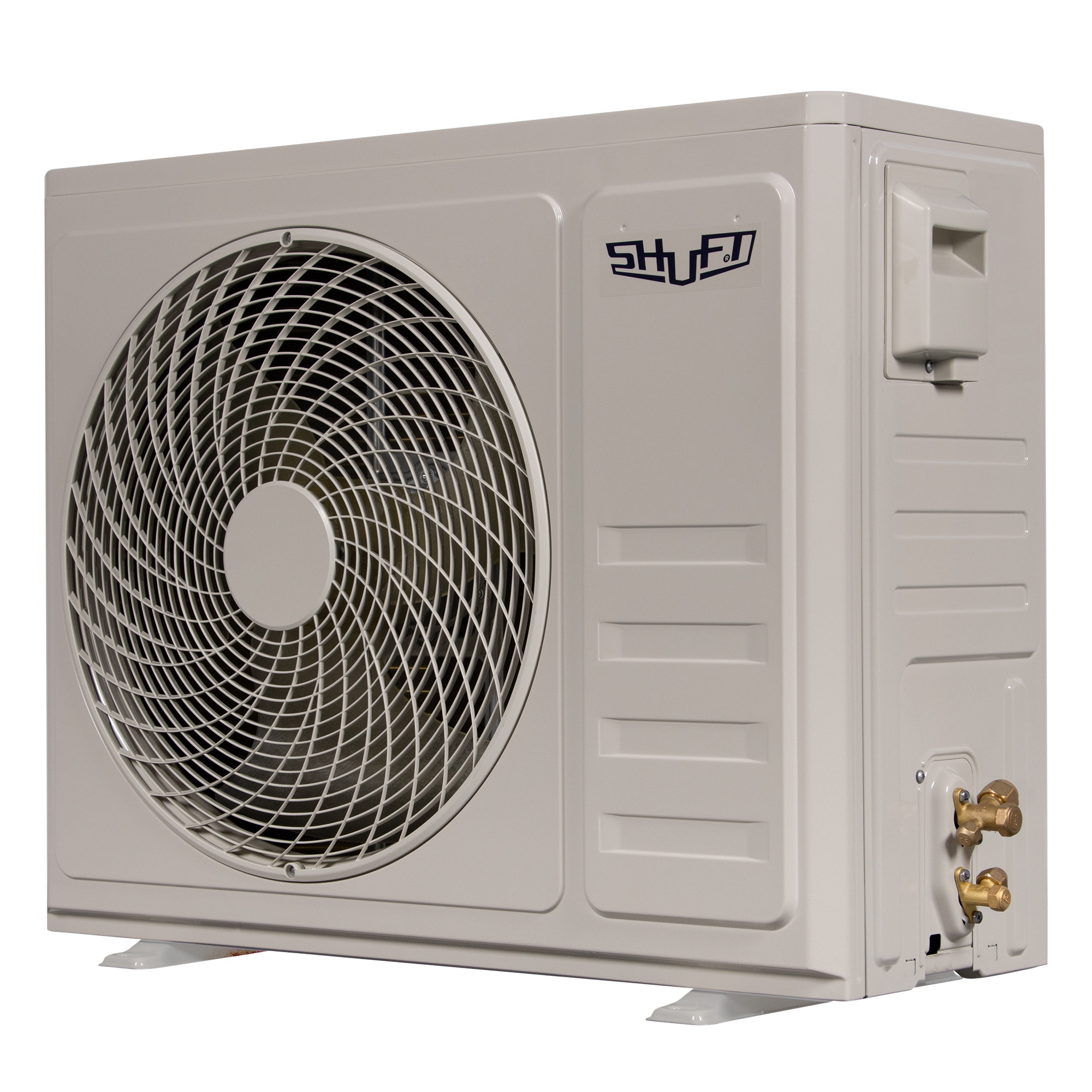Комплект SHUFT SFLC_C-24HN1_V2 полупромышленной сплит-системы, кассетного типа - внешний вид, блок, пульт