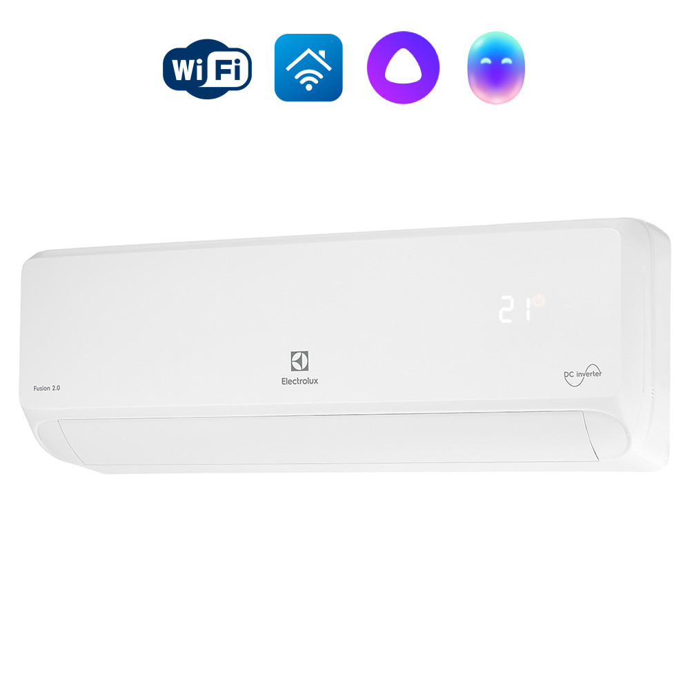 Сплит-система инверторного типа Electrolux Fusion 2.0 Super DC EACS/I-24HF2/N8_24Y комплект - внешний вид, блок, пульт