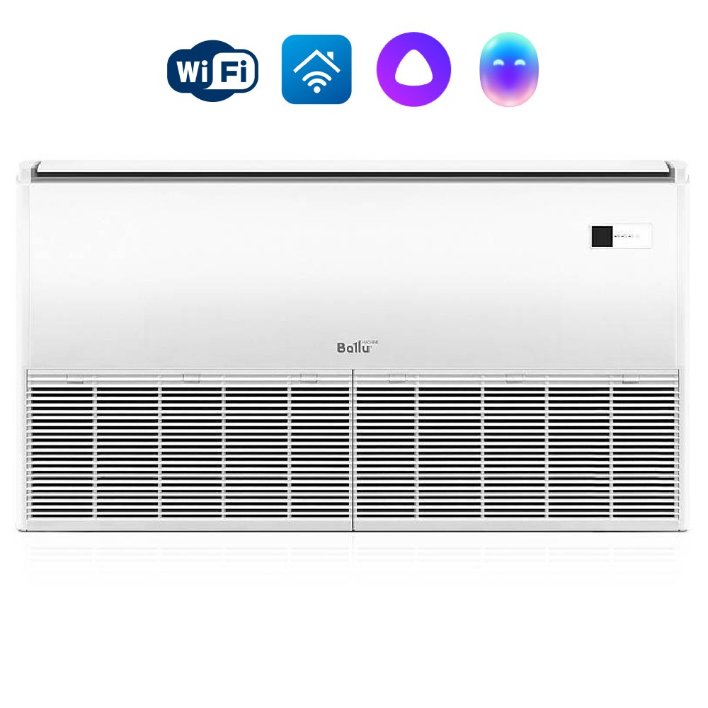 Комплект Ballu Machine BLCI_CF-24HN8/EU_23Y инверторной сплит-системы, напольно-потолочного типа - внешний вид, блок, пульт