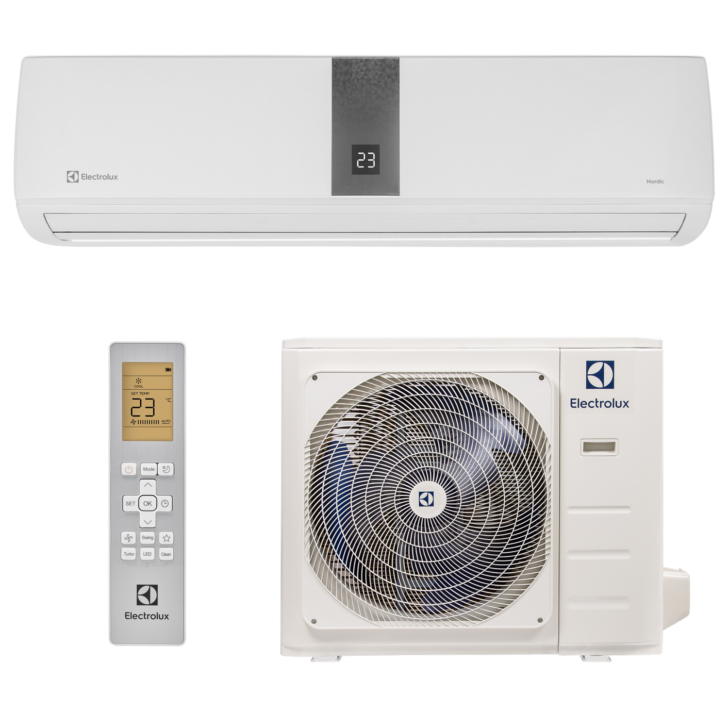 Сплит-система Electrolux Nordic EACS-30HT/N3_24Y комплект - внешний вид, блок, пульт