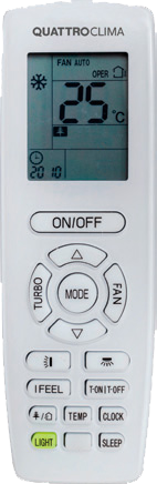 Сплит-система QUATTROCLIMA QV-LA09WBE/QN-LA09WBE - внешний вид, блок, пульт