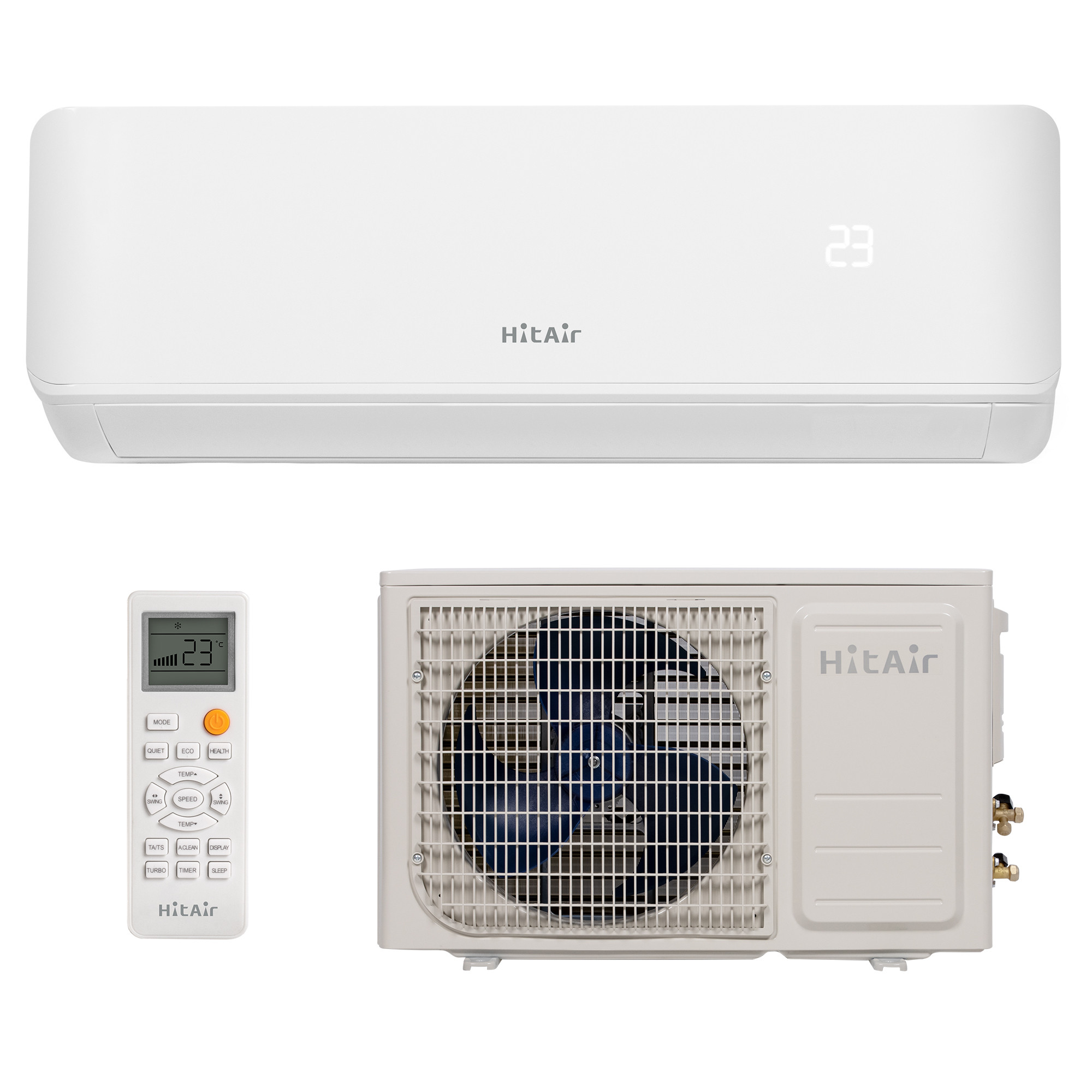 Сплит-система HITAIR HAM-07H/N1 комплект - внешний вид, блок, пульт