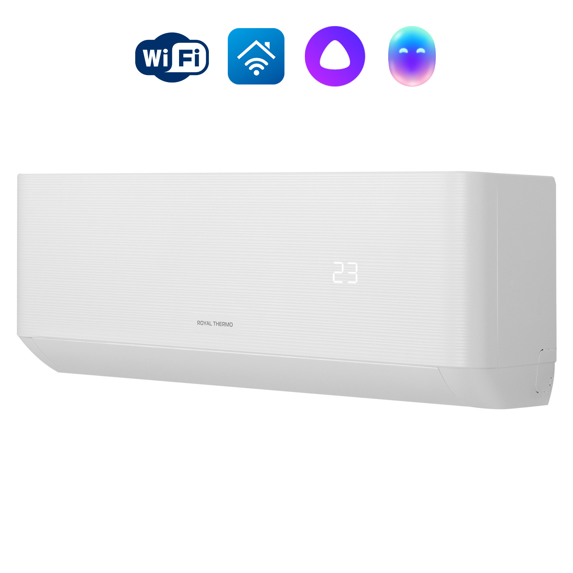 Сплит-система инверторного типа Royal Thermo Diamond DC RTDI-09HN8/Wi-Fi комплект - внешний вид, блок, пульт