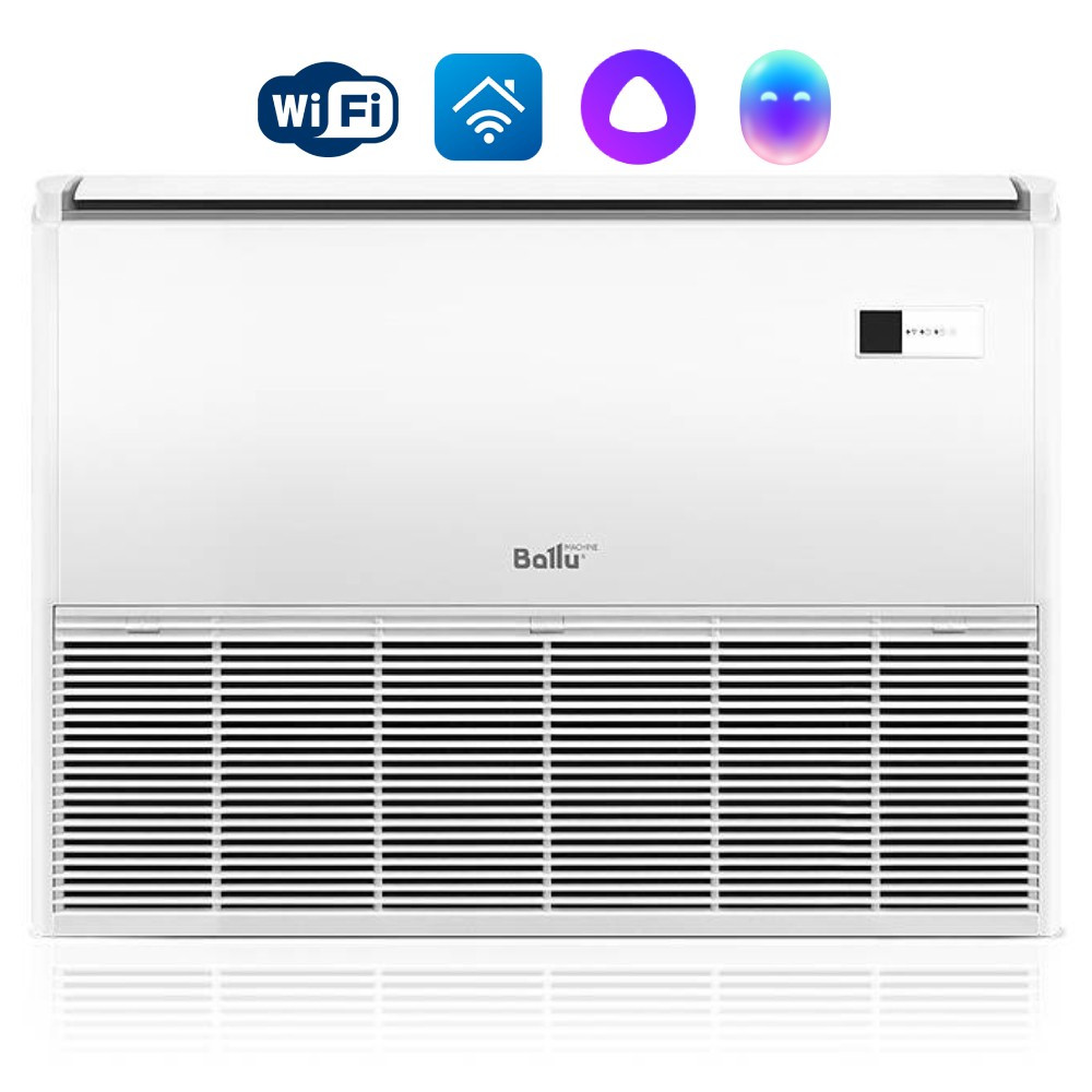 Комплект Ballu Machine BLCI_CF-18HN8/EU_23Y инверторной сплит-системы, напольно-потолочного типа - внешний вид, блок, пульт