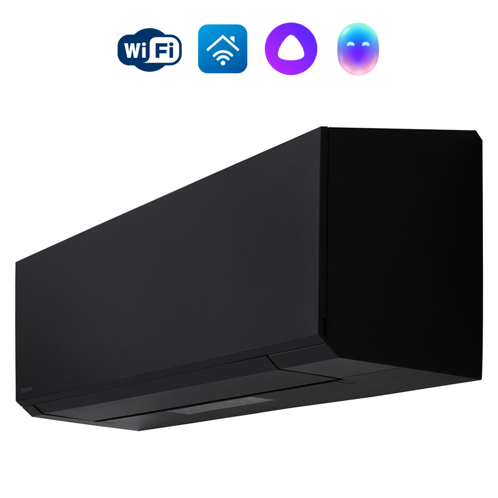 Сплит-система инверторного типа Toshiba Shorai Edge Black RAS-B10G3KVSGB-E/RAS-10J2AVSG-E1 комплект - внешний вид, блок, пульт